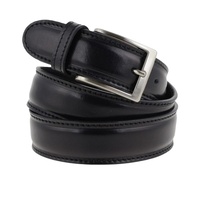 DV GROUP Style décontracté de luxe italien Largeur 3,5 cm Longueur 105-130 cm Haute qualité Élégant Classique Bleu Cuir véritable fait main