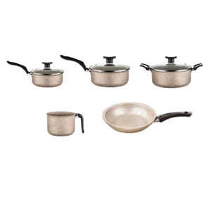 Juego de Utensilios de Cocina de Aluminio HOCA de 7 Piezas con Tapas de Vidrio Antiadherentes de Cerámica, Aptos para Lavavajillas y Ecológicos - OEM de Vietnam - Product Image 4