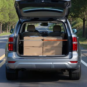 Barre de stabilisation de cargaison robuste de 40 à 73 pouces, réglable à cliquet, en acier, avec patins antidérapants pour la fixation des charges - Product Image 2