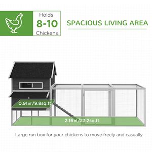Pollaio Nuovo/Usato per 8-10 Galline, in Legno e Acciaio Grigio, Automatico, per Giardino - Product Image 4