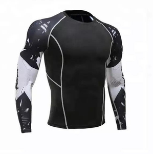 T-shirt de compression pour homme, dernière collection streetwear, couleur unie, taille adulte, respirant, séchage rapide, coupe ajustée, idéal pour la gym et le fitness. - Product Image 6