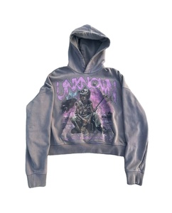 Sweat à capuche pour homme personnalisé, effet délavé, déchiré, de haute qualité, en polyester/coton/éponge française, style vintage Y2K, streetwear - Product Image 1