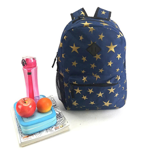 Custom Colour Star Print Nylon <b>Backpack</b> Kids School Bag Lightweight Bookbag with Side Mesh Pocket Padded <b>Straps</b> - Product Image 6