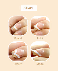 ShineB Easy French Nail Art Manicure Guides 2D Corea OEM ODM Mix Point Diseño recto Forma Pegatinas para uñas #96672 - Product Image 3