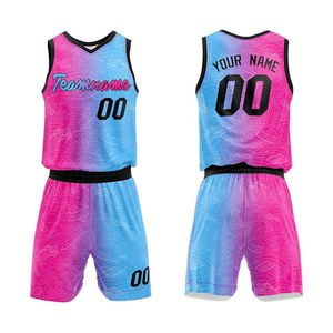 Uniformes de basketball en polyester personnalisés pour hommes, maillots et shorts à séchage rapide, résistants à la décoloration, uniformes d'entraînement et de match par sublimation pour équipes - Product Image 4