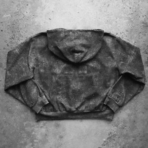 New Distress Winter <b>Workers</b> Workwear Jeans <b>Jacket</b> Heavyweight Denim Hoodie Work <b>Jacket</b> With Hood Sherpa Lined Winter <b>Jacket</b> - Product Image 4