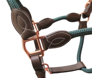 Corde la meilleure vente et cuir de qualité Couronne ergonomique corde licou prix économique raccord en or rose - Product Image 2