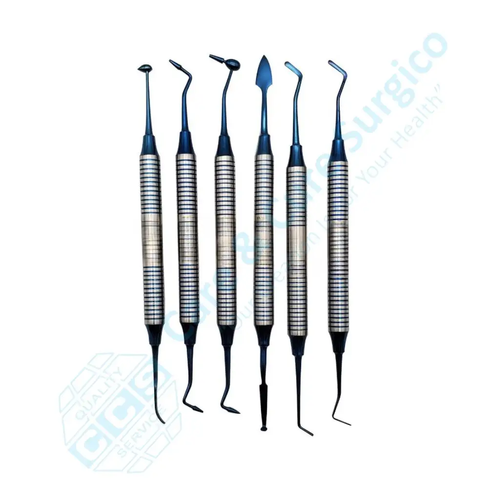 Totally Cleaning & Filling Teeth Equipment's Composite Dental Instrument Kit 6pcs Composite Filling Dental Stainless Steel Tools