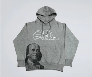 Sweat-shirt à capuche personnalisé pour homme Sdl, logo imprimé sur le devant, streetwear décontracté, coupe classique, hiver, 100% coton, molleton écologique, OEM - Product Image 1
