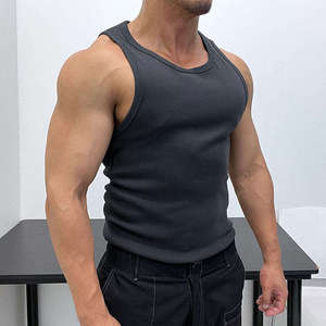 <b>Mens</b> Cotton Tank Shirt Sleeveless Lightweight Comfortable Breathable Top for Workout Fitness Training Running and Everyday - Product Image 3