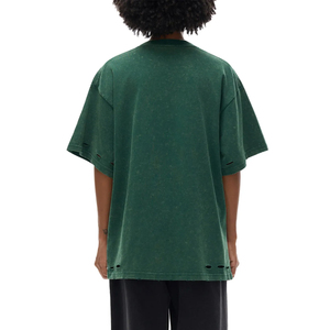 เสื้อยืดสตรีทแวร์คอตตอน 100% น้ำหนัก 230 กรัม พิมพ์ลายโลโก้ตามสั่ง สไตล์วินเทจ ทรงโอเวอร์ไซส์ สำหรับผู้หญิงและผู้ชาย ผ้าฟอกสีหนัก คอกลม แต่งยับ - Product Image 4