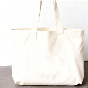 Sac fourre-tout en toile extra large personnalisé avec logo et motif lettres, robuste et réutilisable pour les courses, avec poignée d'épaule - Product Image 4