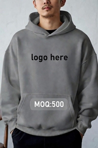 Sudadera con Capucha Extra Grande para Hombre con Logotipo Personalizado, Forro Polar de Fibra de Bambú, Ropa Urbana de Invierno, Sudadera Bordada, Fabricante OEM - Product Image 4