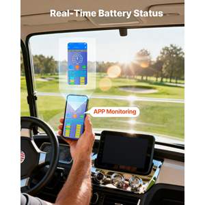 Batteria per Golf Cart 36V (38.4V) 52AH con Caricabatterie 18A, BMS 100A, 4000 Cicli, Scarica 2C, App Bluetooth per Motori Elettrici - Product Image 5
