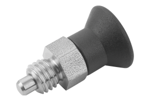 K0748 INDEXING PLUNGER ECO SHORT VERSION SIZE:3 D1=M16, D=8, FORM:A WO LOCKING SLOT WO LOCKNU, สแตนเลสสตีล ไม่ใช่ - Product Image 2
