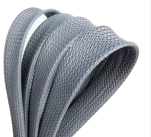 Manchon de protection personnalisable en PET noir tressé extensible de 19 mm, 25 mm, 32 mm pour la gestion des câbles - Product Image 3