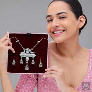 Heavenly PRAO Fine Jewelry <b>Set</b> Exquisite <b>Necklace</b> <b>and</b> <b>Earrings</b> Combo - Product Image 1