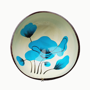 Tazón de Cáscara de Coco Pulido a Mano con Diseño Floral, Tazones de Madera Ecológicos para Servir Alimentos, Vajilla y Decoración - Product Image 2