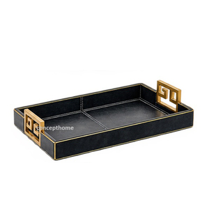 Elegante Bandeja de Servicio Navideña Personalizada con Asa, Acabado en Cuero de Color Sólido, Apta para Uso en Restaurantes, Apta para Lavavajillas, Grado Comercial - Product Image 6