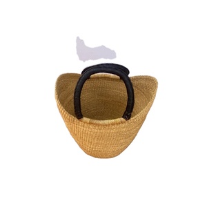 <b>Boho</b> Artistic Hand Woven U Shape Women Straw Summer Basket <b>Bag</b> Crochet Macrame Beach <b>Bags</b> Direct From Indian Supplier - Product Image 1
