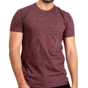 Camiseta Casual para Hombre, Cuello Redondo, Manga Corta, Tie-Dye, Color Marrón Jaspeado, 100% Algodón, Transpirable, Talla Grande - Product Image 1