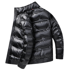 Veste matelassée pour homme avec logo personnalisé, personnalisation de marque privée disponible, streetwear d'hiver moderne - Product Image 3