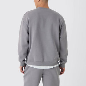Sweat-shirt personnalisé basique oversize à épaules tombantes avec poche kangourou, unisexe, en molleton de coton French Terry - Product Image 6