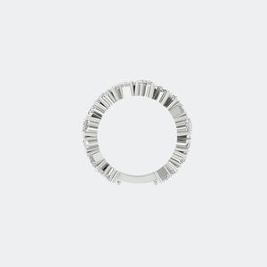 Bague Éternité en Or 14K avec Diamants de Laboratoire Multi-Couleurs 3.60CTW, Taille Mixte VVS2 EF, Sertie à Griffes, Bijou de Mariage - Product Image 6