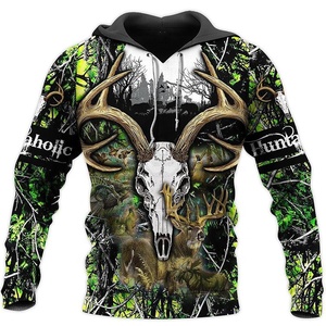 Sudadera con Capucha de Camuflaje para Caza de Ciervos, Diseño Casual con Impresión 3D por Sublimación, para Hombre y Mujer, con Forro Polar 100% Algodón - Product Image 4