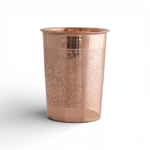 Vajilla de Arte Indio de Lujo para Regalos Corporativos, Recipiente de Cobre Antibacteriano para Yoga y Bienestar, Taza de Cobre Personalizable - Product Image 1