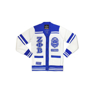 Cardigan brodé de haute qualité avec logo de la sororité Zeta Phi Beta INC University - Product Image 1