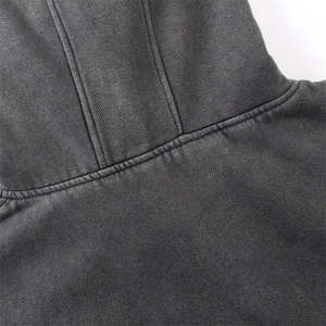 Sweat à capuche streetwear pour hommes en gros, personnalisé avec cagoule intégrée, en molleton 100% coton avec logo frontal OEM - Product Image 3