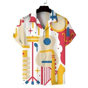 Camisa Guayabera Cubana con Estampado Personalizado, Cuello Cuadrado, Casual, 100% Poliéster Twill, Talla Grande - Product Image 4