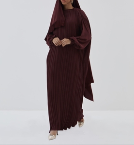 Abaya Saudí Tradicional Islámica de Alta Calidad para Mujer, Diseño Dubai, Primavera, Poliéster Transpirable, Largo hasta el Tobillo, Corte Musulmán - Product Image 4