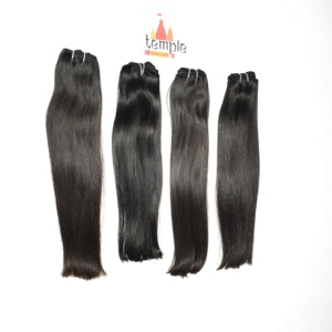 Extensiones de Cabello Natural Negro Ondulado Profundo con Corte Recto, Remy Indio, Doble Trama, Puntas Gruesas, Doble Tejido a Máquina, Densidad Completa - Product Image 4