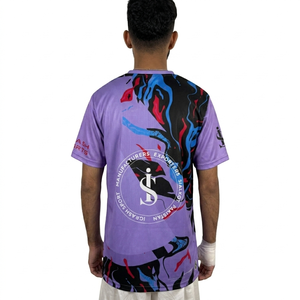 เสื้อยืดซับลิเมชั่นราคาส่งสำหรับผู้ชาย ทรงใส่สบาย ซักเครื่องได้ พิมพ์ลายกราฟิกเต็มตัว - Product Image 5