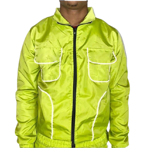 OEM Windbreaker Set Woven Tracksuit <b>Wind</b> <b>Breaker</b> Zip up Track Suit Reflective Tracksuit - Product Image 5