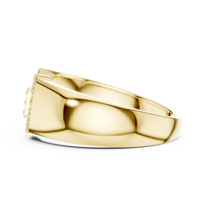 Bague de luxe plaquée or avec boucle géométrique et diamants CZ pour femme, bijoux de mode pour fiançailles et mariage - Product Image 5