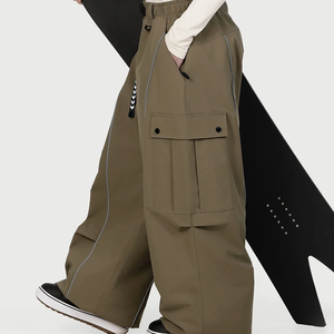 Pantalones de Snowboard y Esquí OEM Personalizados, Talla Grande, Impermeables, Resistentes al Viento, Transpirables, Holgados, Unisex, de Pierna Ancha para Hombre - Product Image 2
