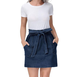 Jupes en jean 100% coton de haute qualité au design élégant, coupe confortable, décontractées, écologiques, séchage rapide, look tendance pour femmes au quotidien - Product Image 1