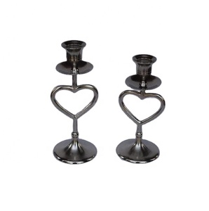 Heart Shape Taper Candle Holder Metal Mat Finish Easter Centerpiece <b>Wedding</b> Gift Basic Candle Holder Vintage Candle Holder - Product Image 2