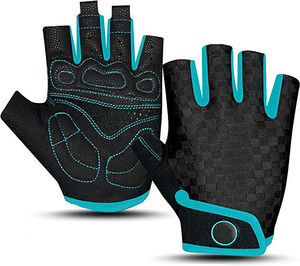MADNI LEATHER INDUSTRIES Unisex Half-Finger Hook & Loop Polyester Lightweight Windproof Non-Slip <b>Cycling</b> Gloves for Kids - Product Image 1
