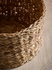 Ensemble de 3 paniers ronds en herbe avec couvercles, paniers de rangement faits à la main, vente en gros, écologiques, fabriqués au Vietnam - Product Image 6