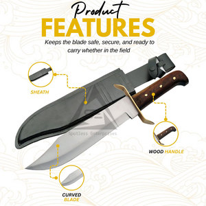 Couteaux Bowie en Acier Inoxydable avec Manche en Bois, Qualité DIY, Personnalisables OEM, Vente en Gros par Fabricant de Premier Plan - Haute Qualité, Prix Raisonnable - Product Image 2