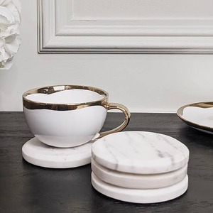 Lot de sous-verres en marbre naturel pour la maison, la cuisine, la salle à manger, le café, le restaurant, l'hôtel et les cadeaux - Product Image 1