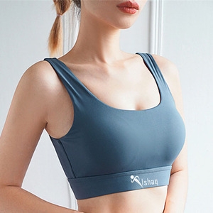 Women Backless Training Yoga Padded Bras Blue Adjustable Back Unique Sports Bra - Product Image 6