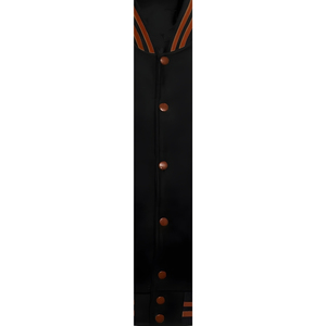 Veste varsity en laine Melton personnalisée pour homme, coupe-vent, respirante, écologique, en nylon/coton, style décontracté d'hiver - Product Image 6