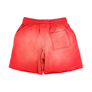 Custom Cotton Raw Hem Acid Wash <b>Jogger</b> Ripped <b>Shorts</b> Solid Pattern French Terry Sweat <b>Short</b> Pants Casual Plain Dyed Fleece <b>Short</b> - Product Image 4