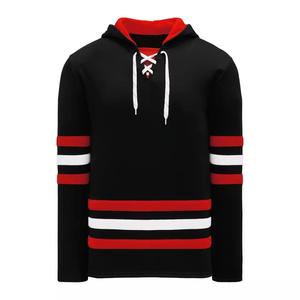 Wholesale Custom Heavyweight 100% Cotton Fleece Hockey Hoodie Embroidered Logo Cheap Lace Ice Hockey Sweater - Product Image 1