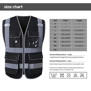 PLAYER'S POINT High Visibility Safety <b>Vest</b> CE/EU Certified Reflective Stripes Zipper Closure Multiple Pockets Unisex Polyester - Product Image 6